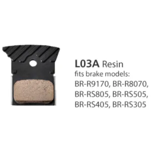 Shimano Resin Pad & Spring L03A with Fin - Road Disc Brake