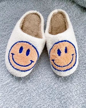 Smiley Slips - Peach/Navy