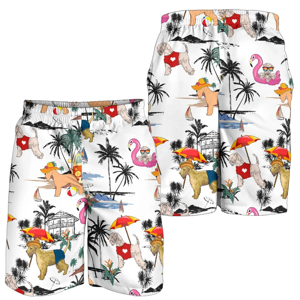 Soft-coated Wheaten Terrier-Summer Beach Mens Shorts