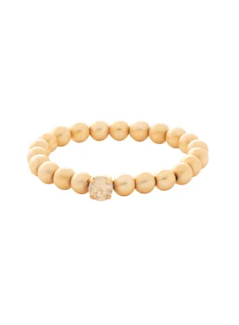 Sorrelli Single Crystal Stretch Bracelet - Matte Gold