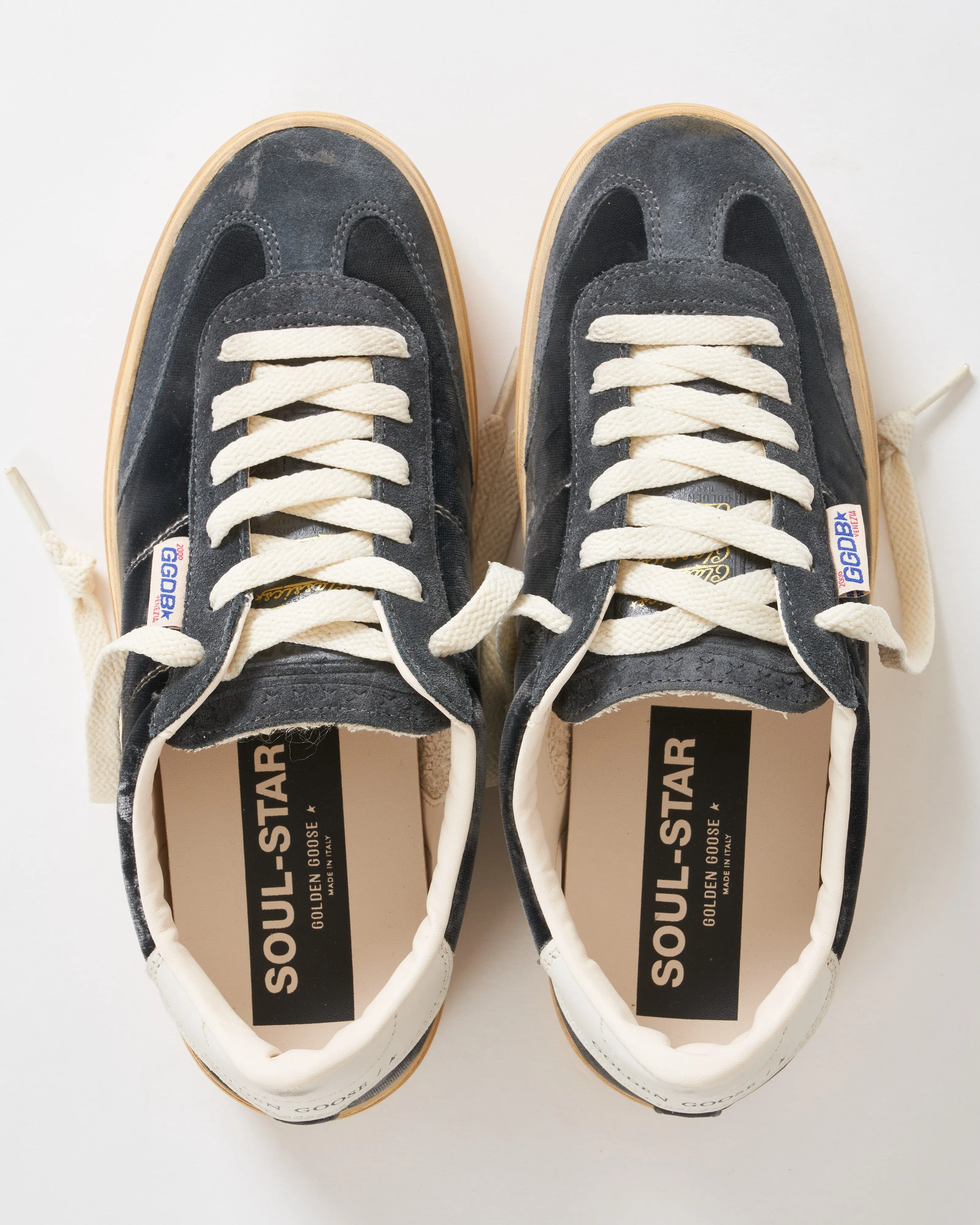 soul-star velvet upper leather heel