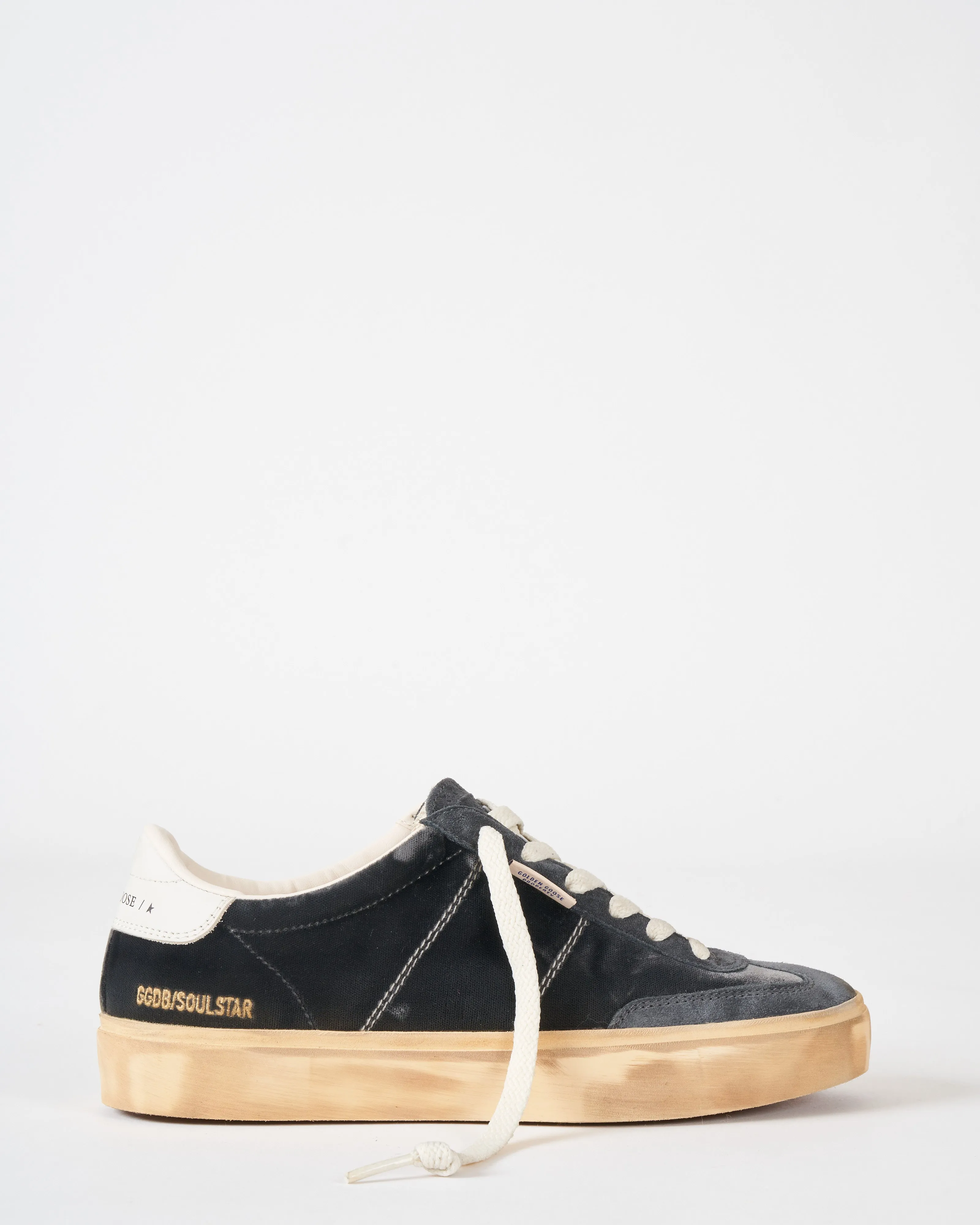 soul-star velvet upper leather heel