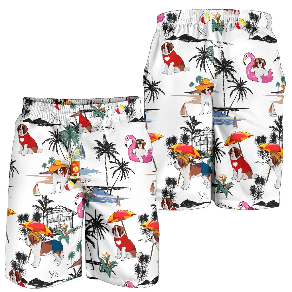 St Bernard-Summer Beach Mens Shorts