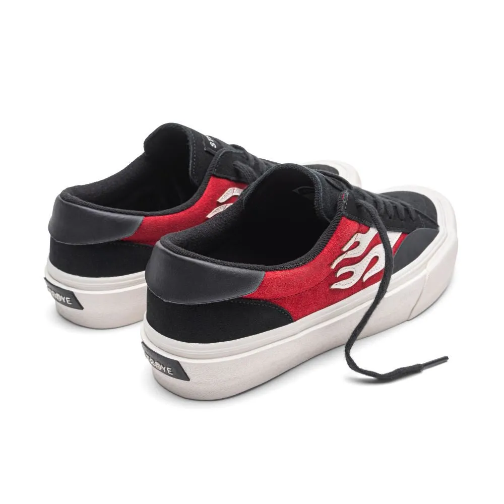 Straye Footwear Logan - Flame Black / Crimson Suede