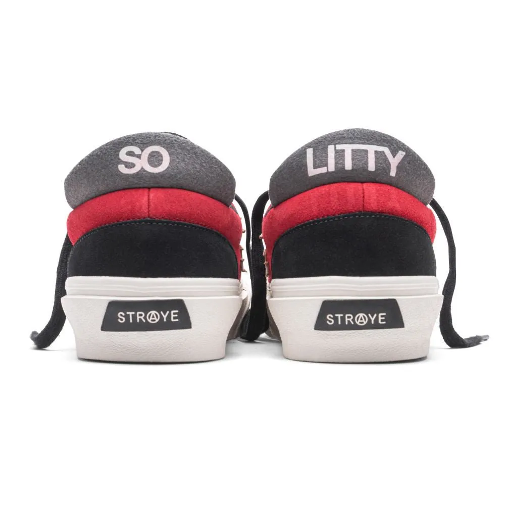Straye Footwear Logan - Flame Black / Crimson Suede