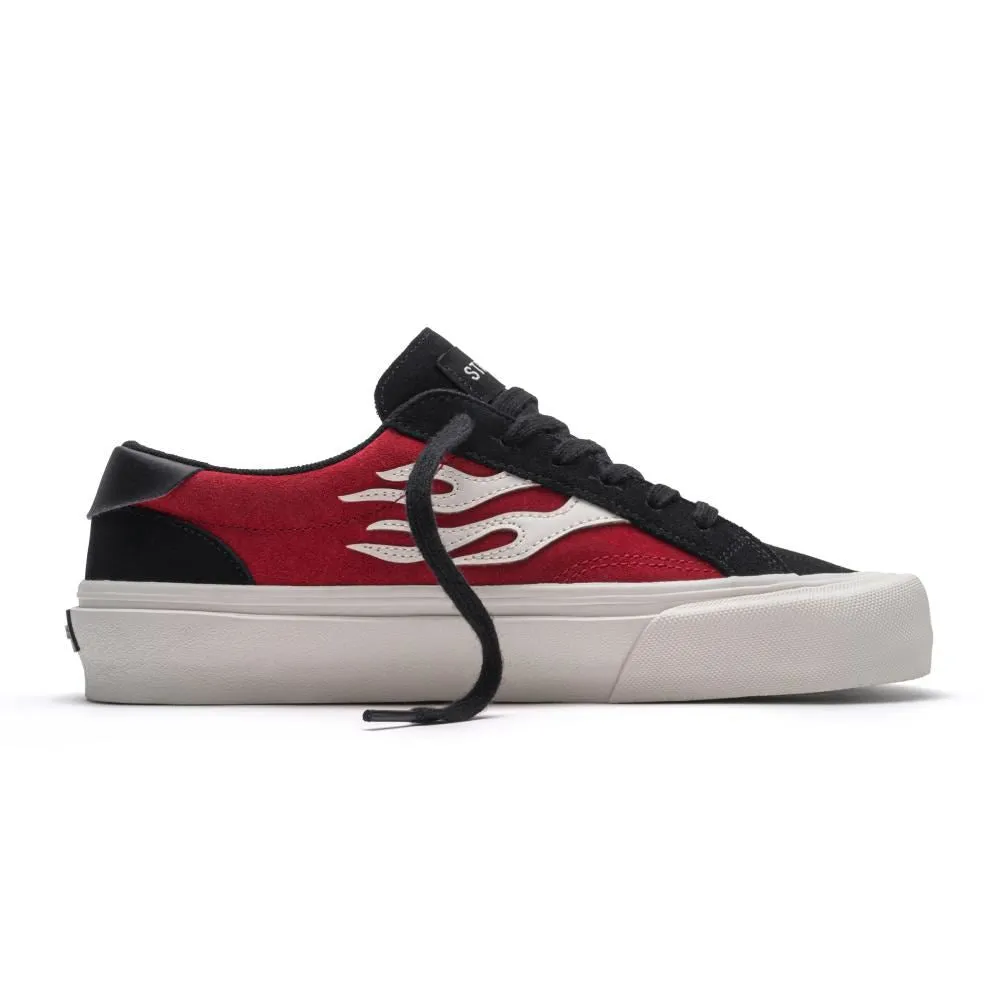 Straye Footwear Logan - Flame Black / Crimson Suede