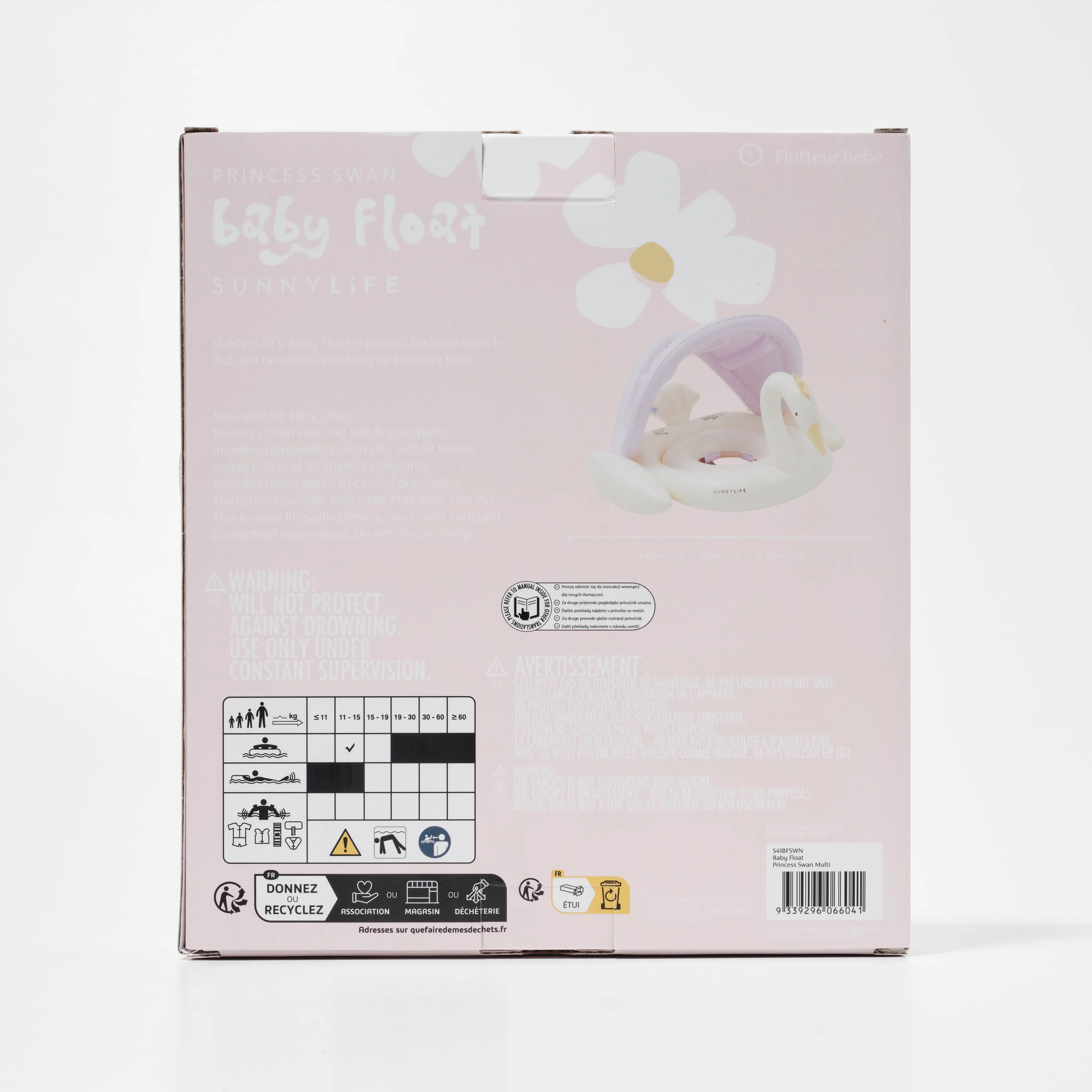 SUNNYLIFE BABY FLOAT - PRINCESS SWAN