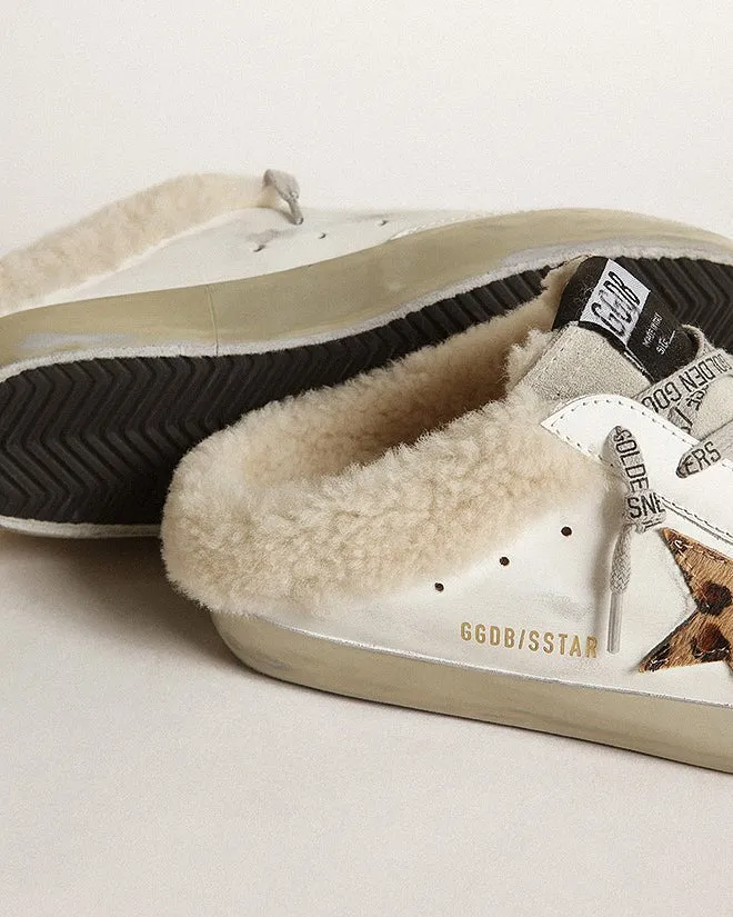 super-star suede toe mini leo horsy star - white/ice/beige brown leo/beige