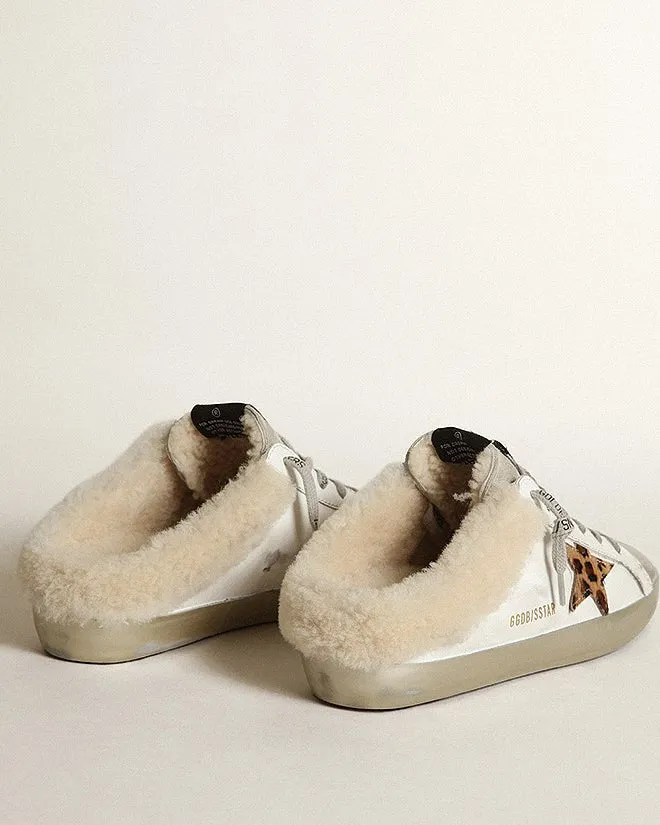 super-star suede toe mini leo horsy star - white/ice/beige brown leo/beige
