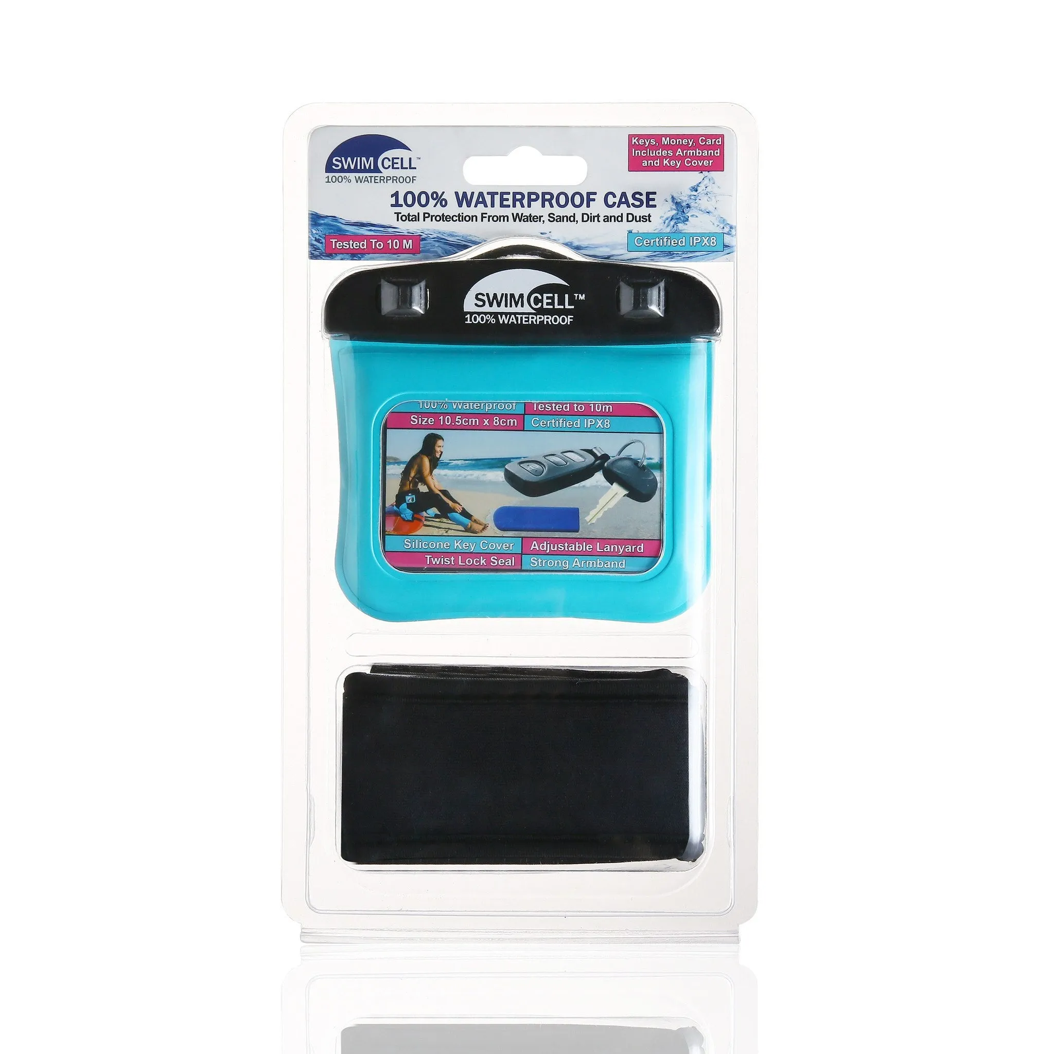 SwimCell Waterproof Key Holder Armband. (10cm x 8cm)