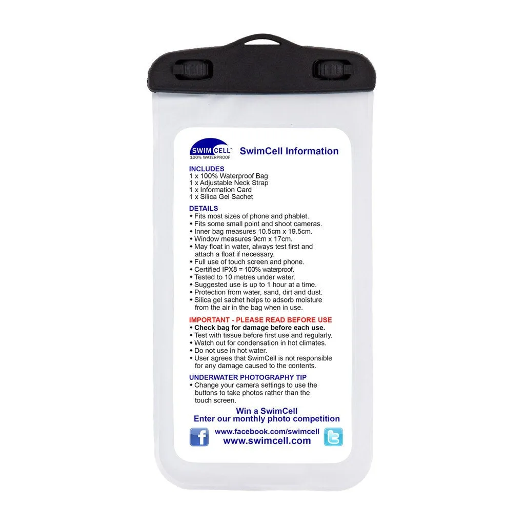 SwimCell Waterproof Phone Case - Large (up to 10 x 18cm)