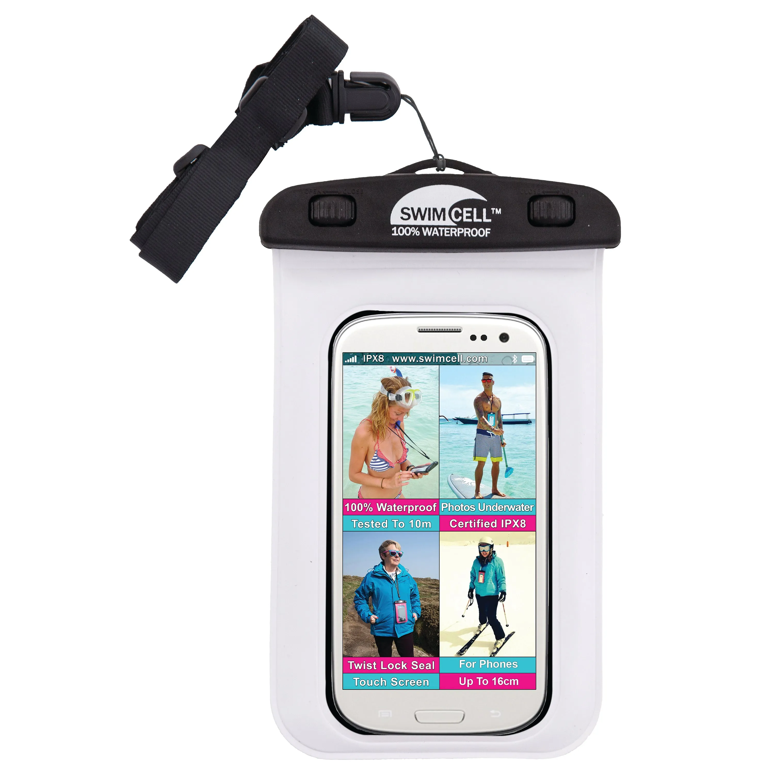 SwimCell Waterproof Phone Case - Standard (up to 10 x 16cm)
