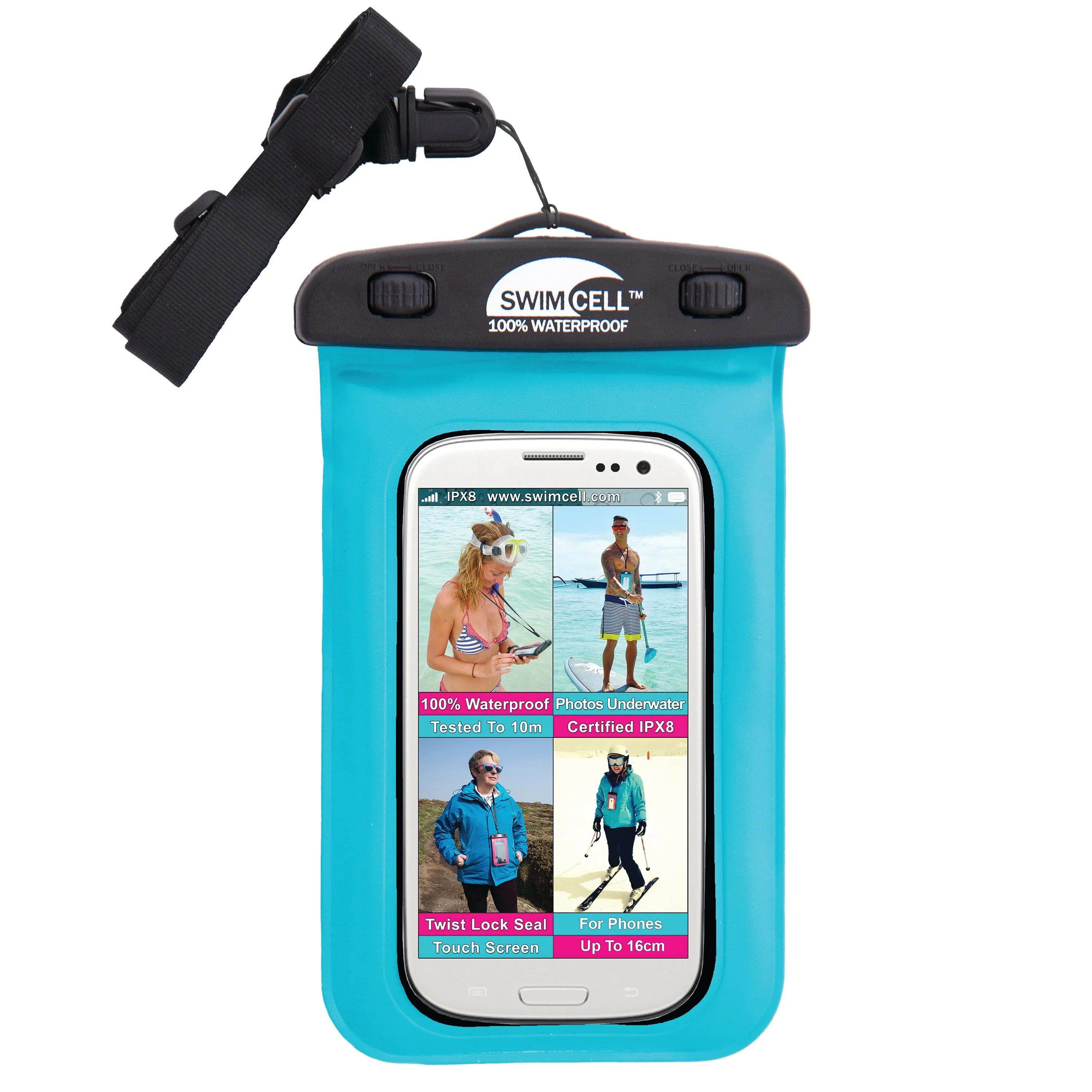 SwimCell Waterproof Phone Case - Standard (up to 10 x 16cm)