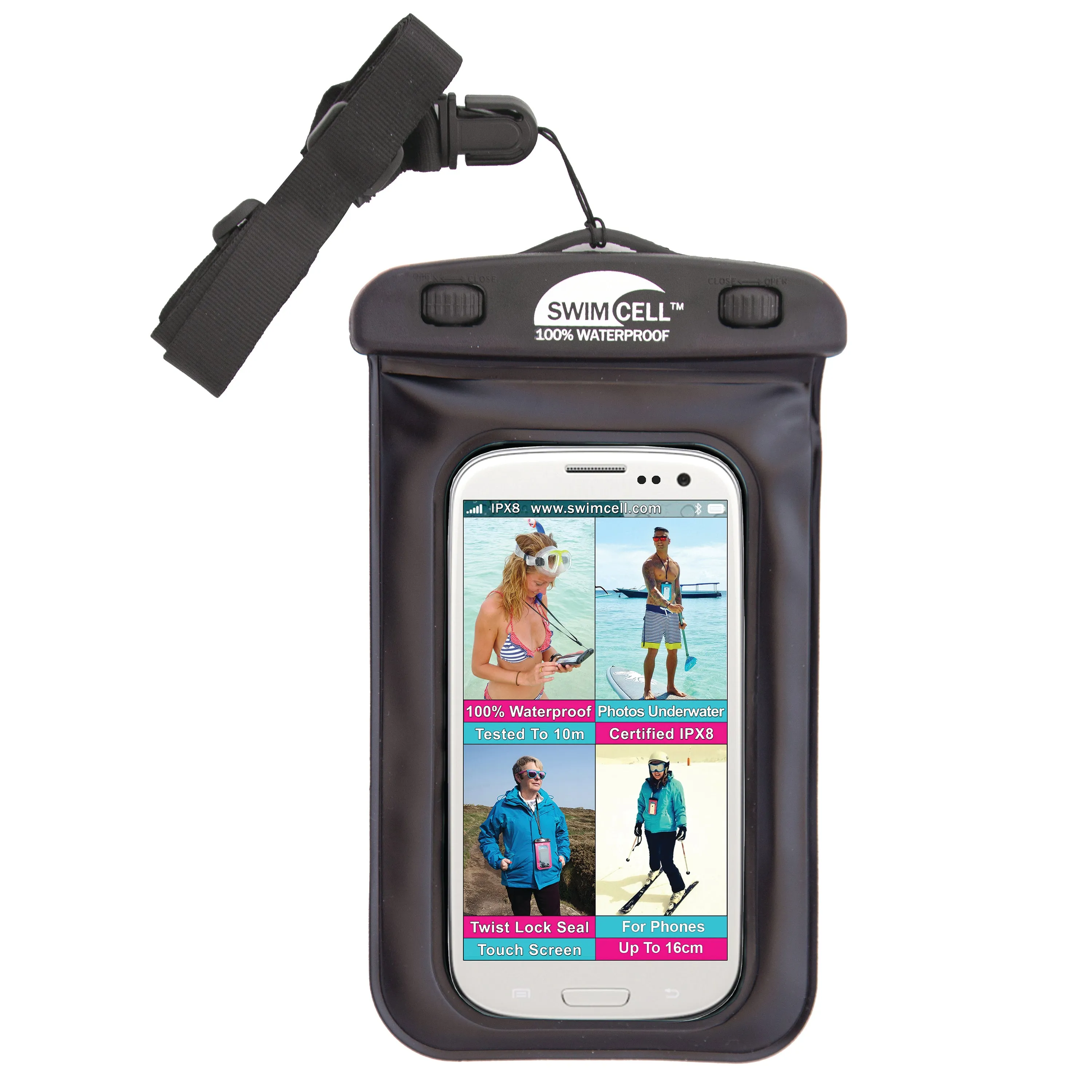 SwimCell Waterproof Phone Case - Standard (up to 10 x 16cm)