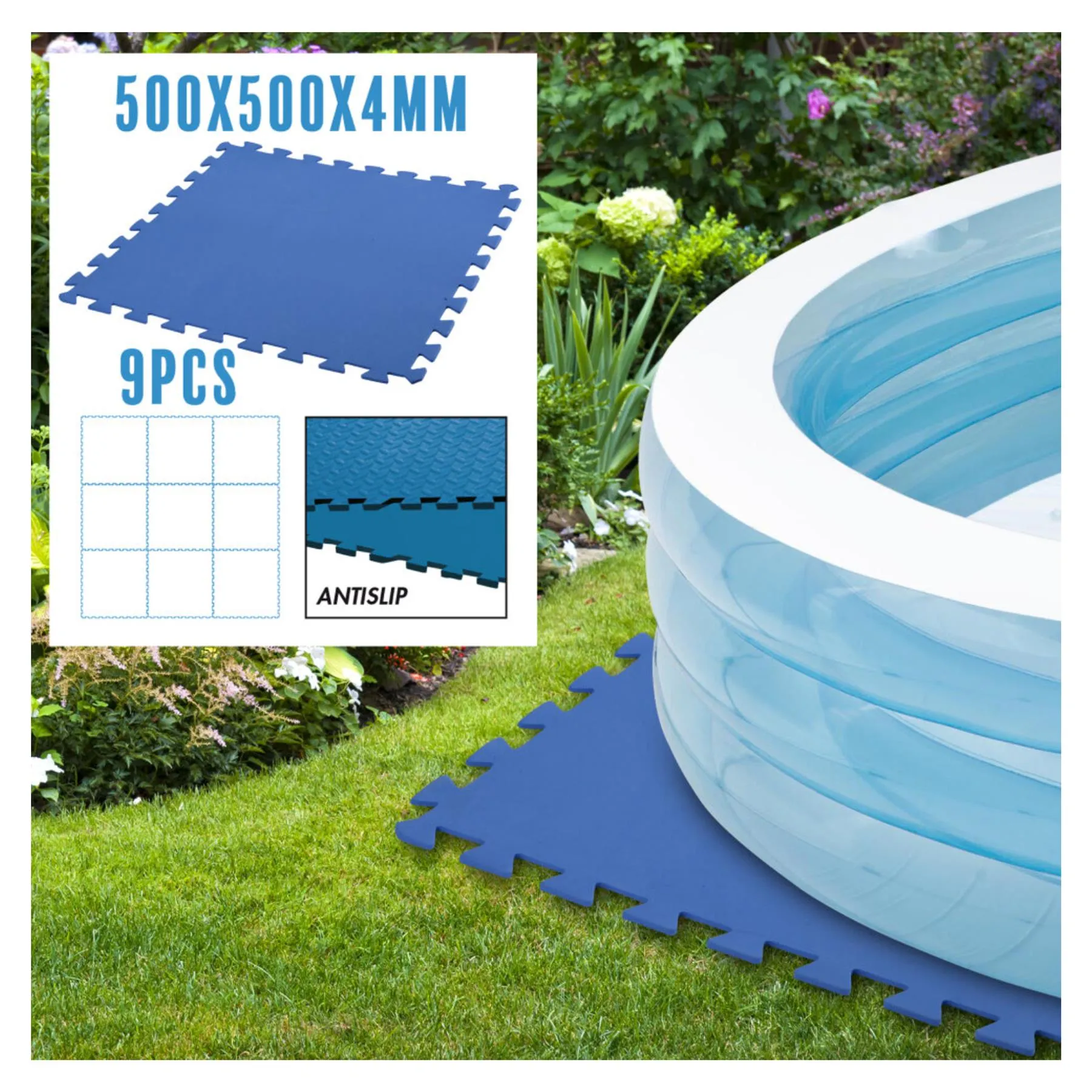 Swimming Pool Floor Matt 9pcs