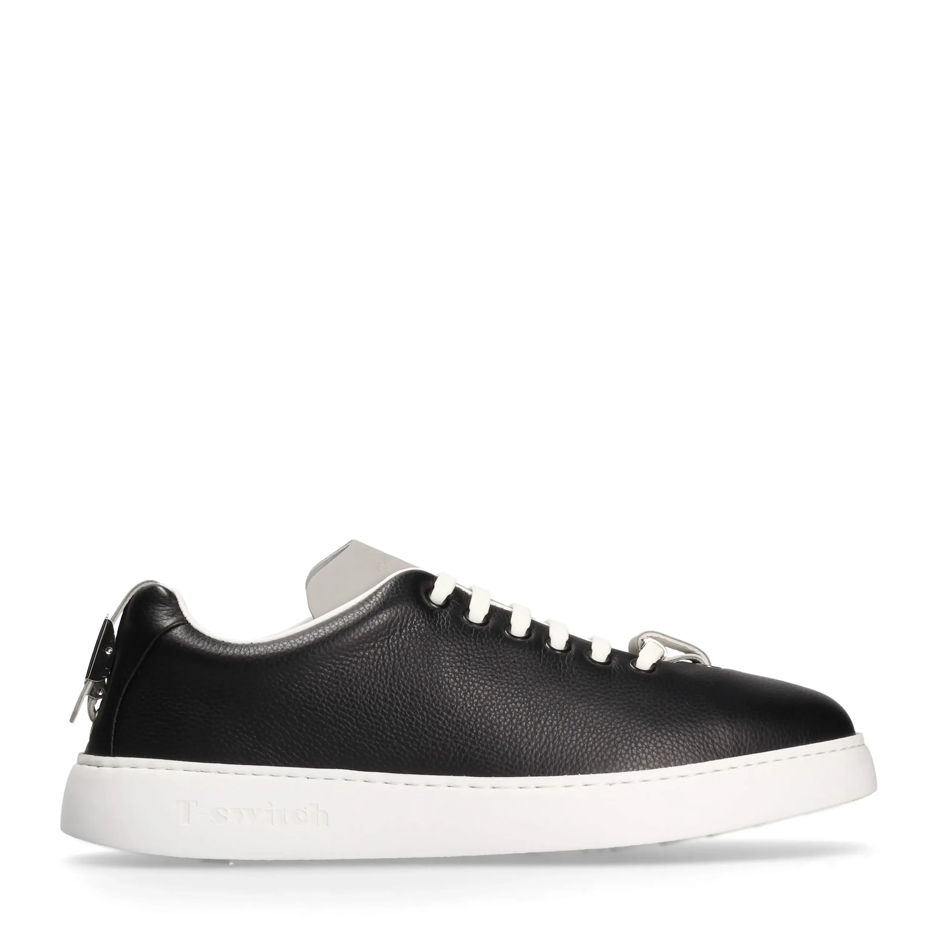 T-Switch Men's Shoes Black Calf-Skin Leather Sneaker