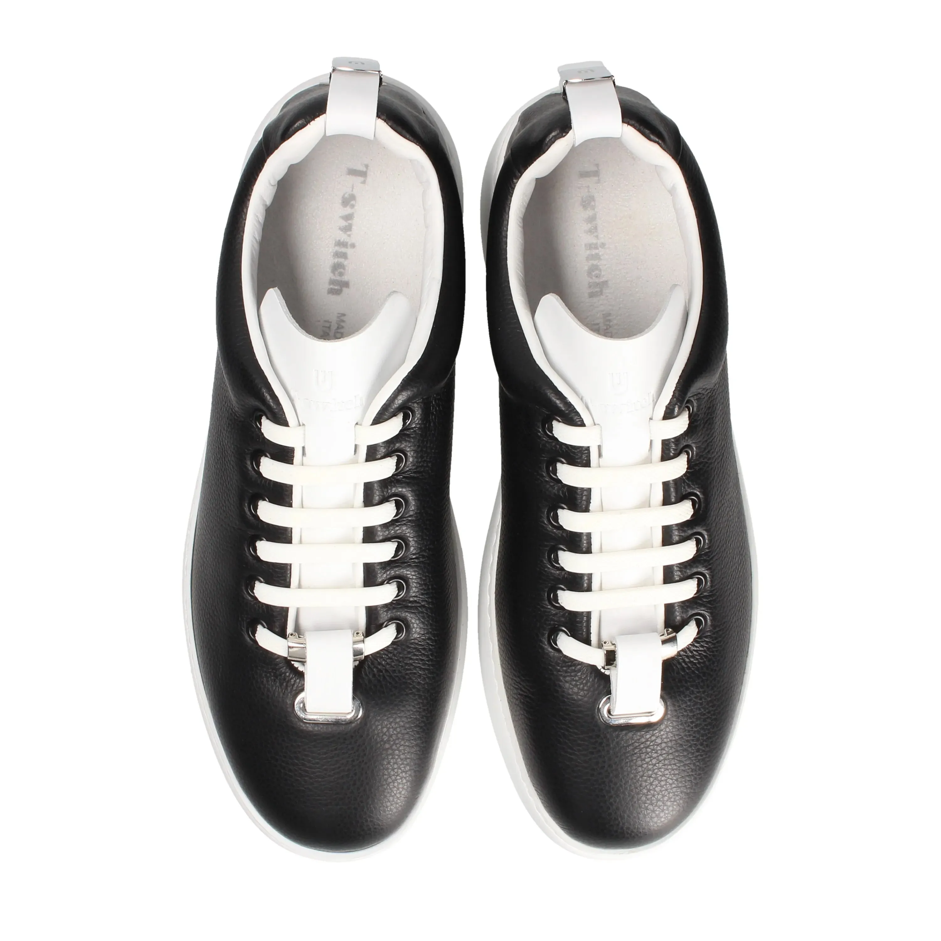 T-Switch Men's Shoes Black Calf-Skin Leather Sneaker