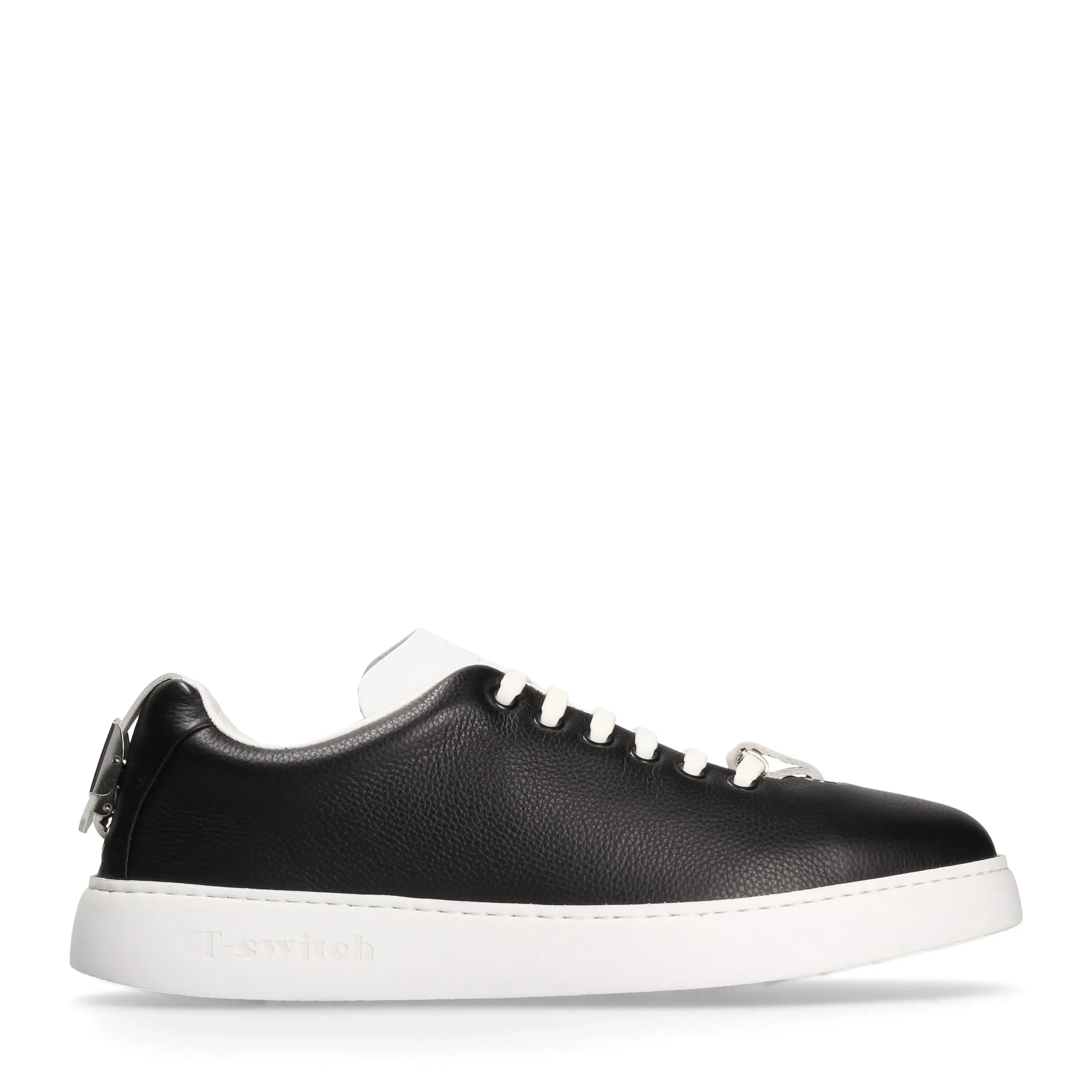 T-Switch Men's Shoes Black Calf-Skin Leather Sneaker
