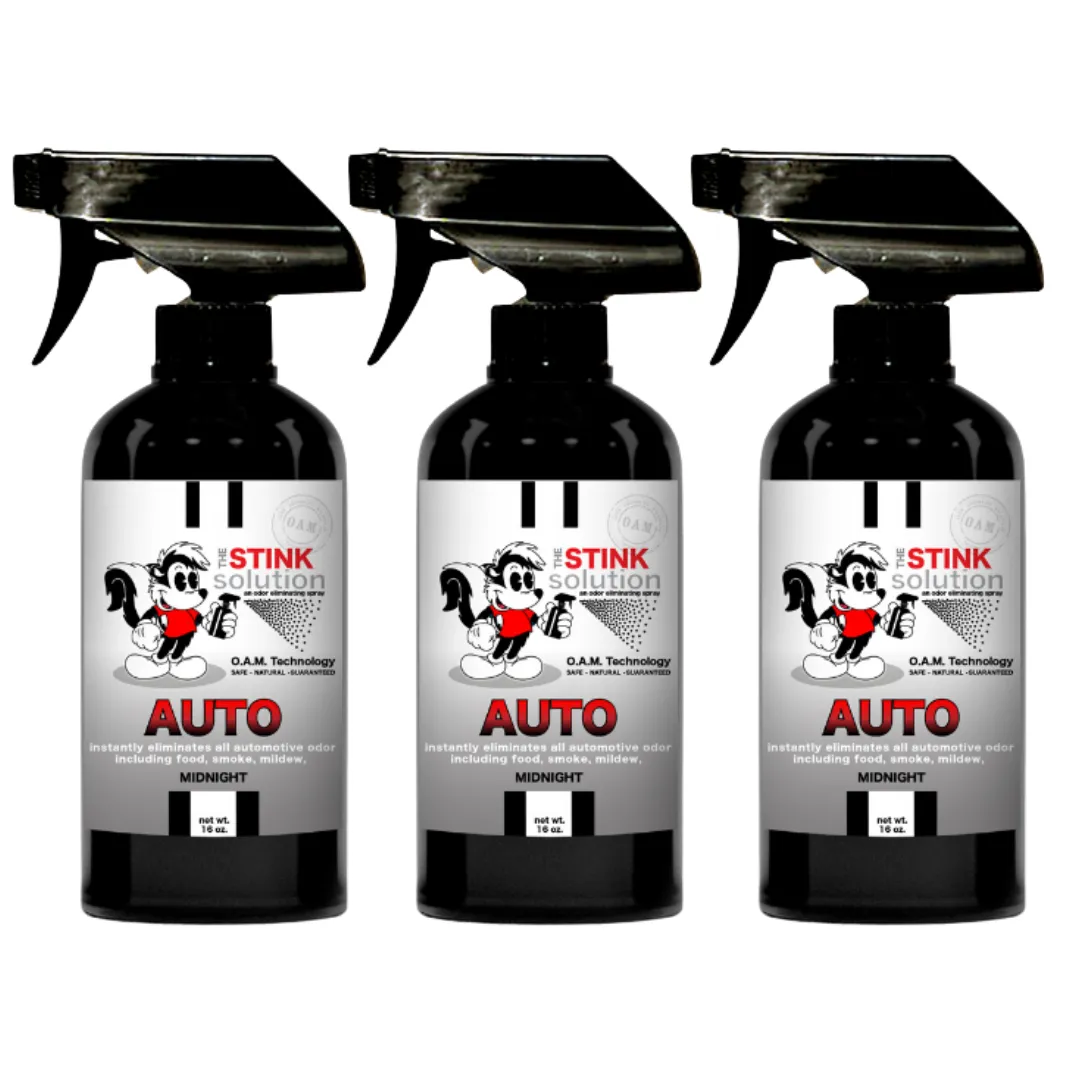 Three Pack - Two Auto Odor Eliminating Sprays   One Spray of Choice 16 oz