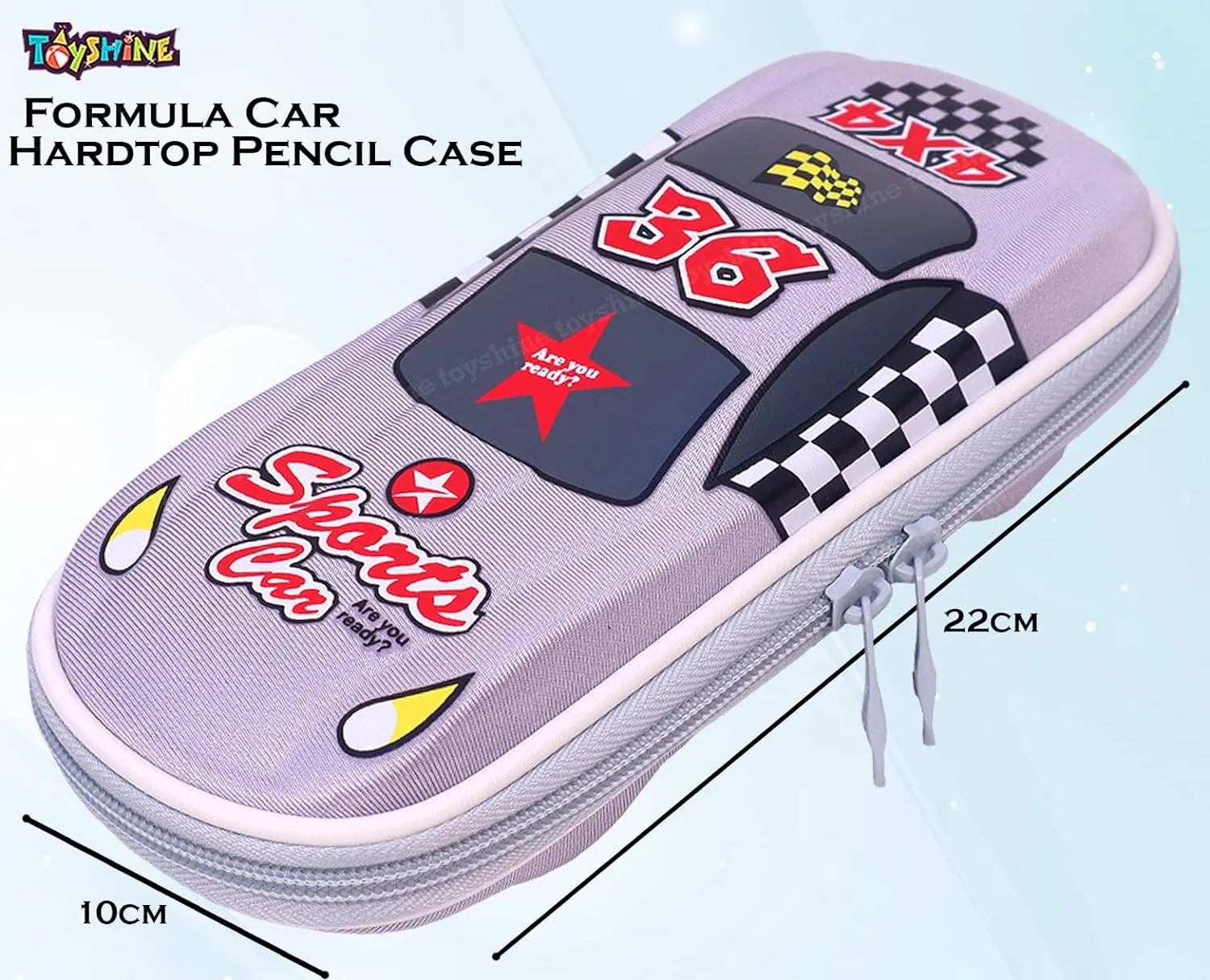 Toyshine Formula Car Pencil Case with multiple compartment Students Stationery Box