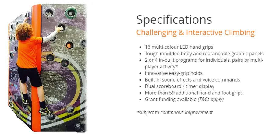 Trailblazer Interactive Climbing Wall