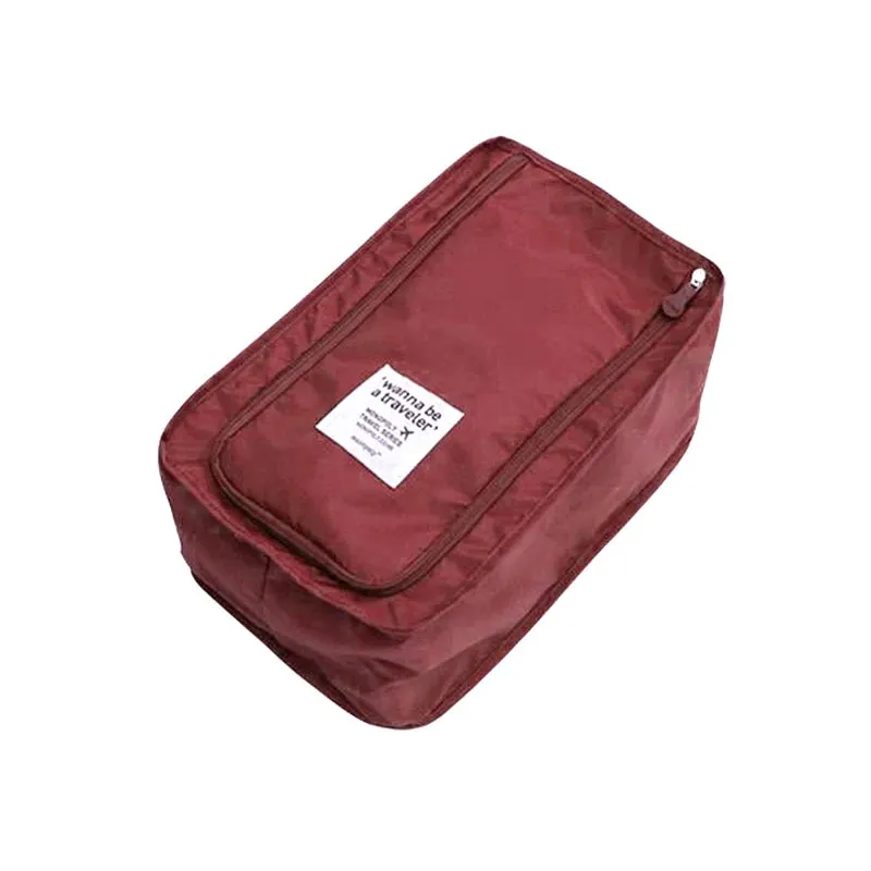 Travel Portable Waterproof Shoes Bag Organizer Storage Pouch Pocket Packing Cubes Handle Nylon Zipper Bag,Travel accessories