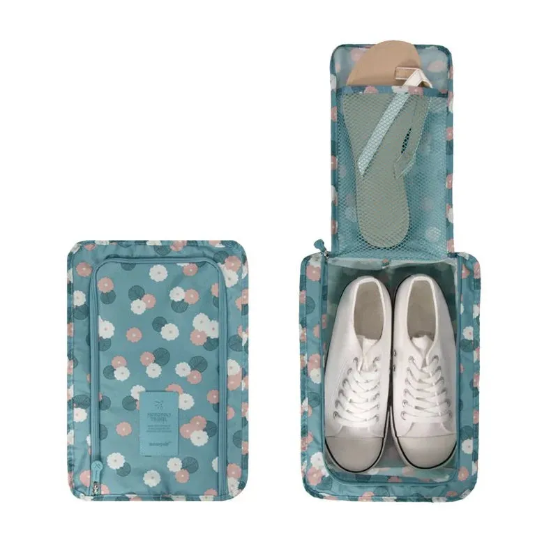 Travel Portable Waterproof Shoes Bag Organizer Storage Pouch Pocket Packing Cubes Handle Nylon Zipper Bag,Travel accessories