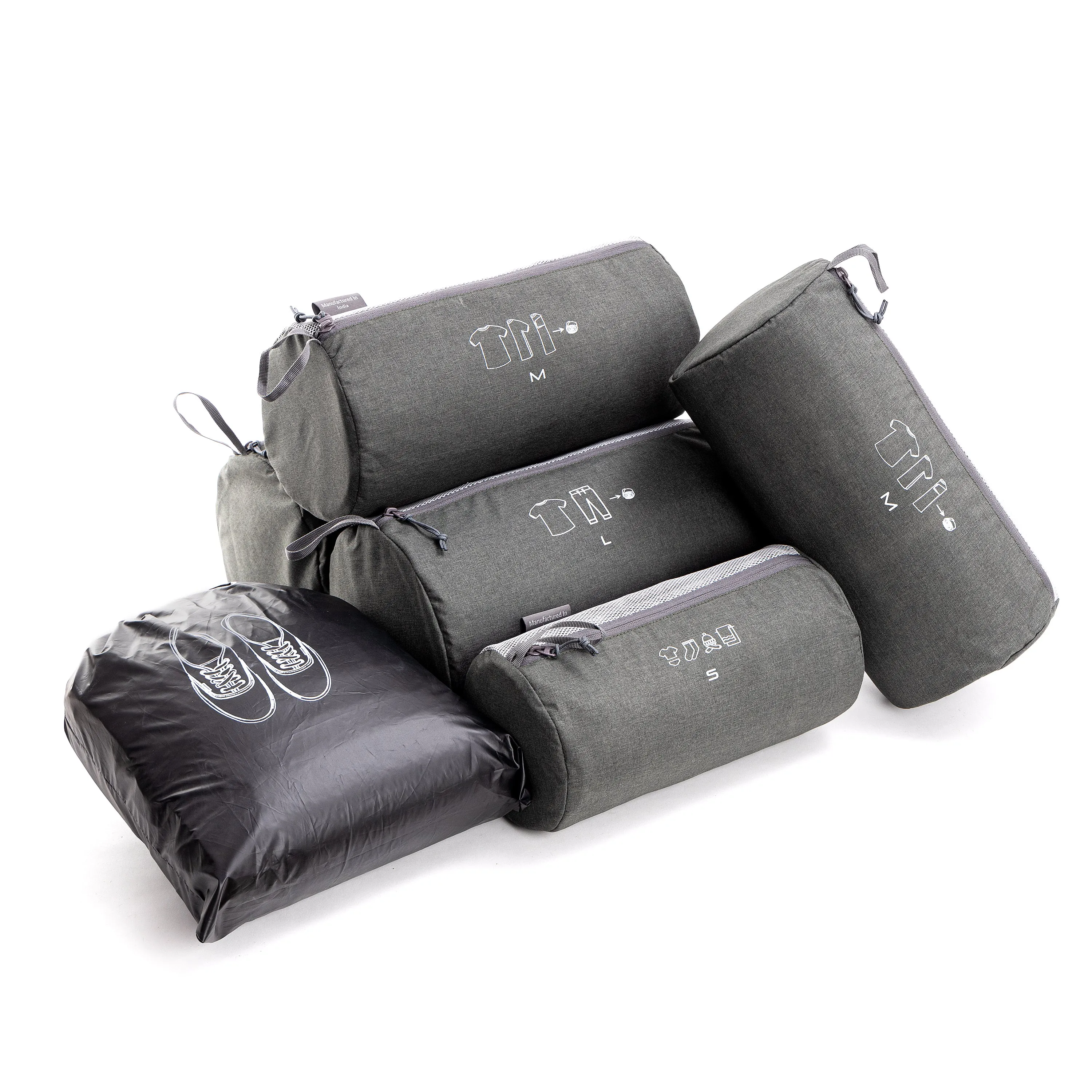 Tripole Organizer Packs - Cylindrical Shaped for Rucksacks - Set of 6