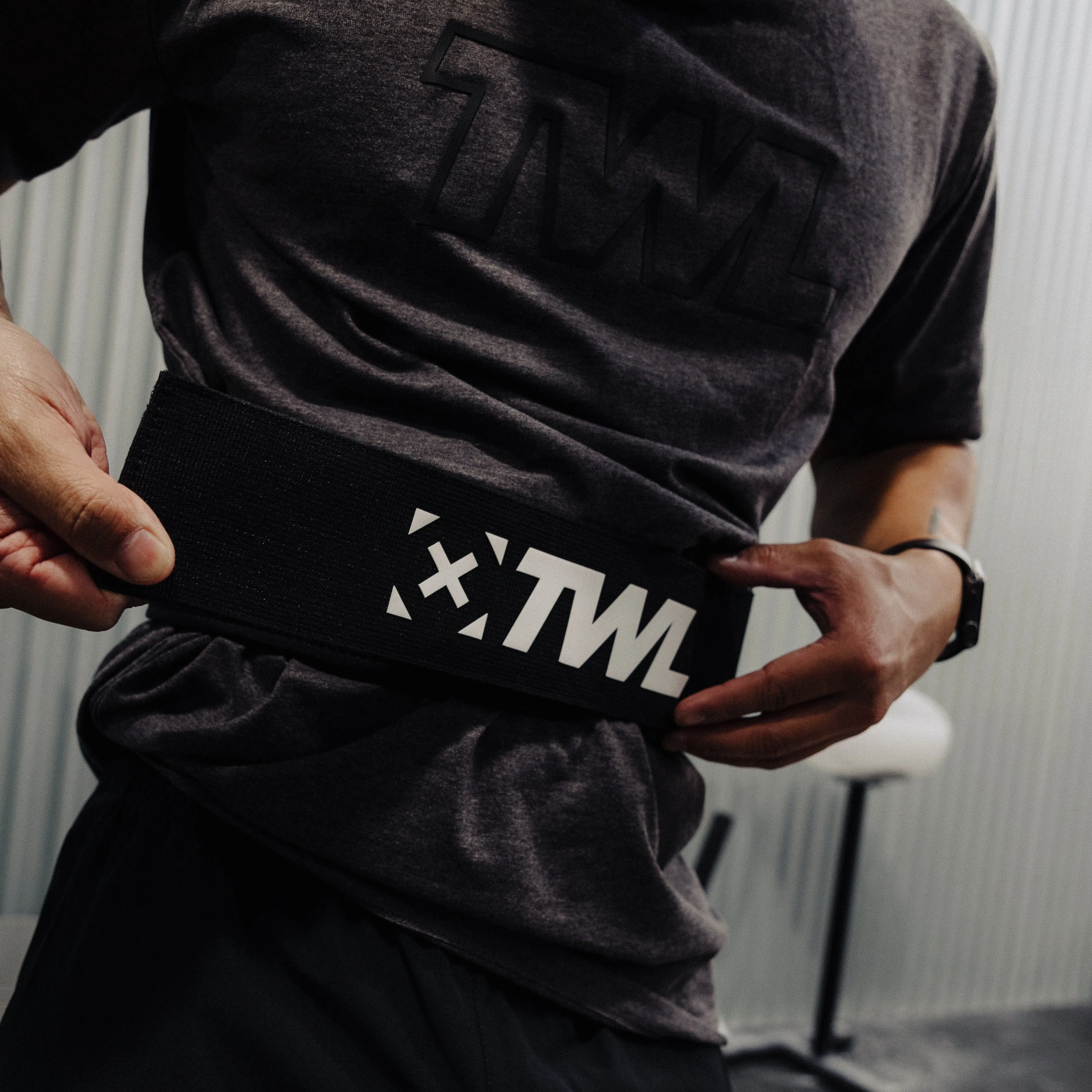 TWL - HYBRID VELCRO LIFTING BELT - BLACK/WHITE
