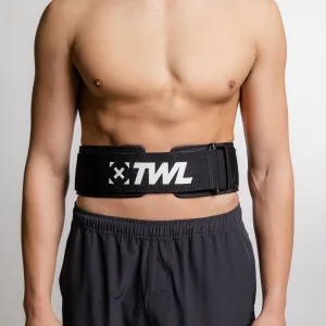 TWL - HYBRID VELCRO LIFTING BELT - BLACK/WHITE