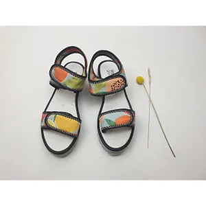 Twoobs x Gorman fabulous fruit print non-leather velcro strap shoes size 38