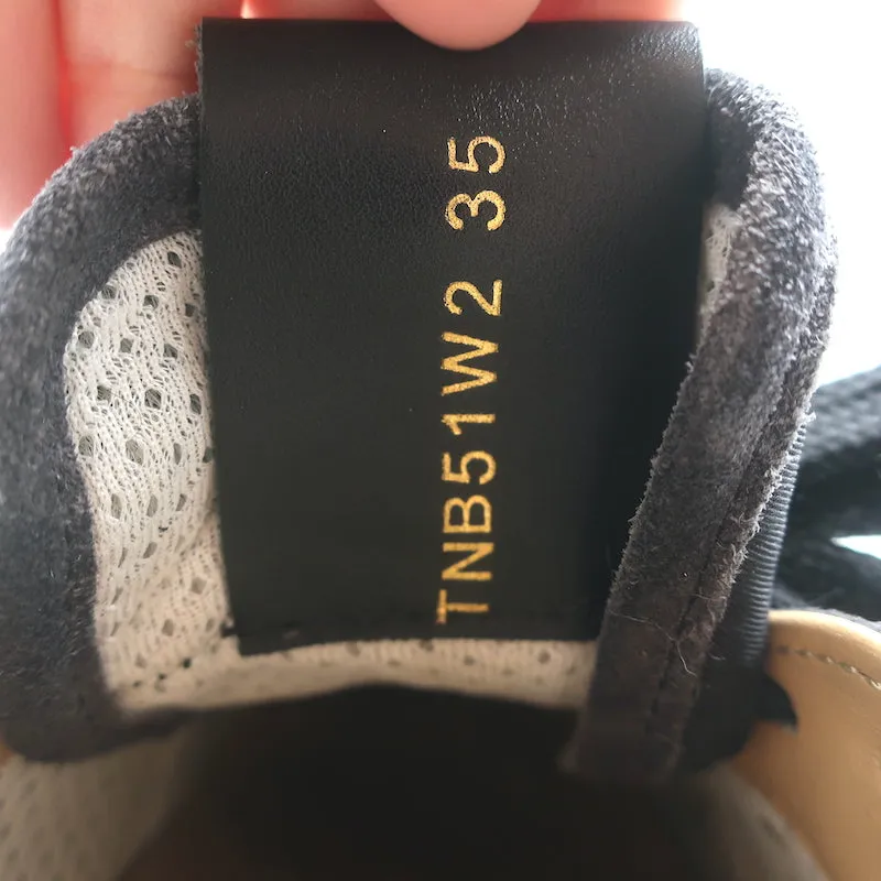 Valentino Soul Rockstud Sneakers Black Camo & Gray Suede Size 35