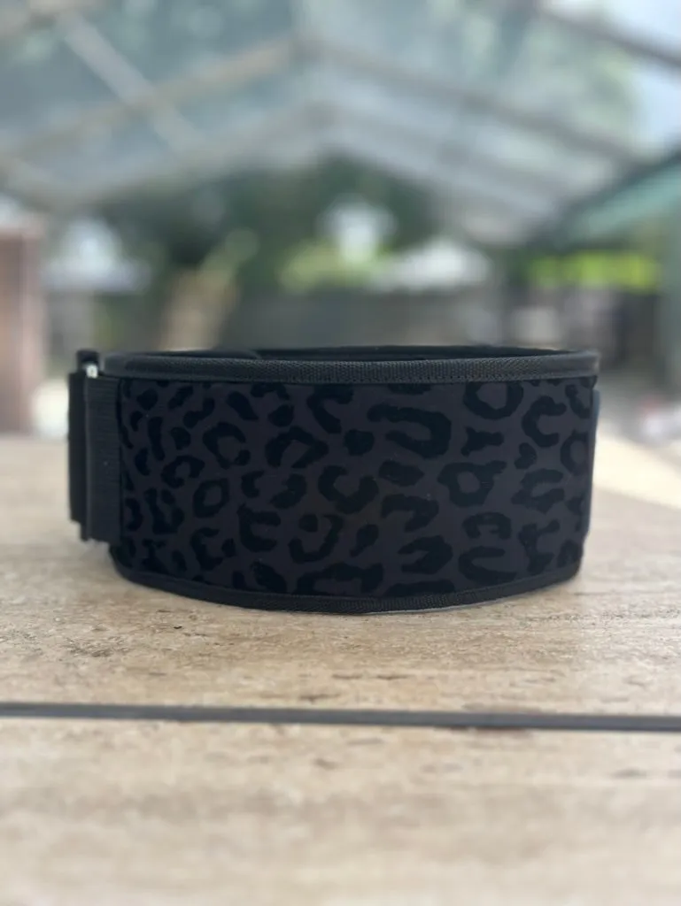 Velvet Leopard Lifting Belt