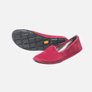 Vibram ONEQ Slipon Velvet Women's Casual Shoes-Red/Black
