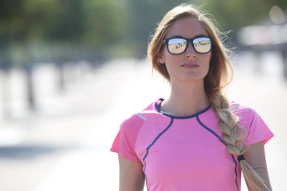 Walking 400 Fitness Walking Sunglasses Category 3 - Blue-Green