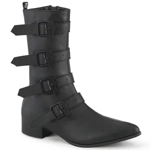 WARLOCK-110-C  Black Vegan Leather