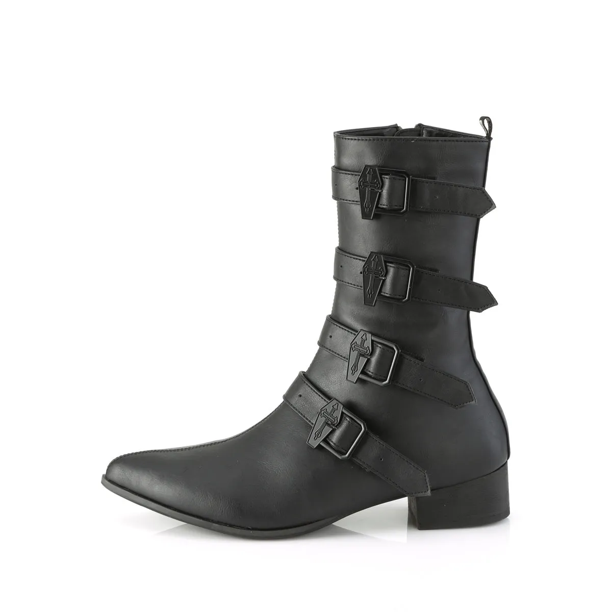 WARLOCK-110-C  Black Vegan Leather