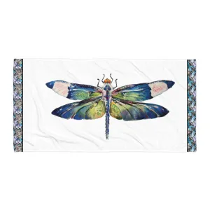 Watercolor Dragonfly - Beach Towel