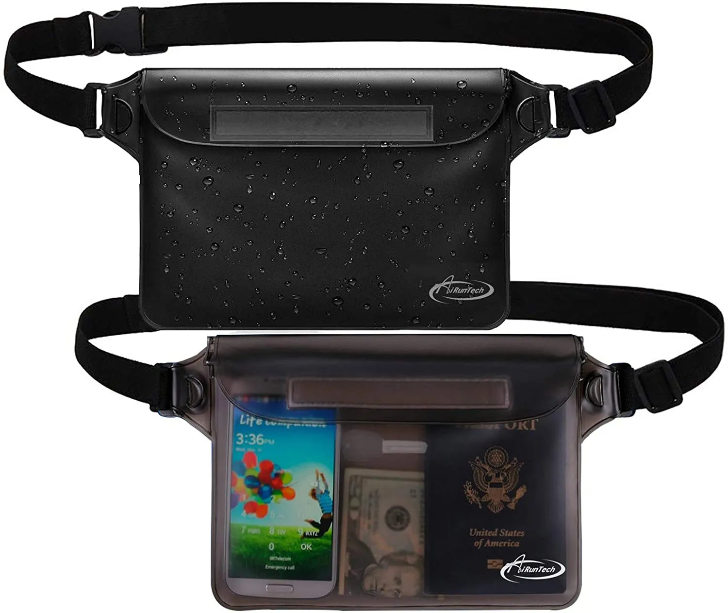 Waterproof Belt Bag,Waterproof Pouch for Phone Passport Wallet Purse with Waist Strap