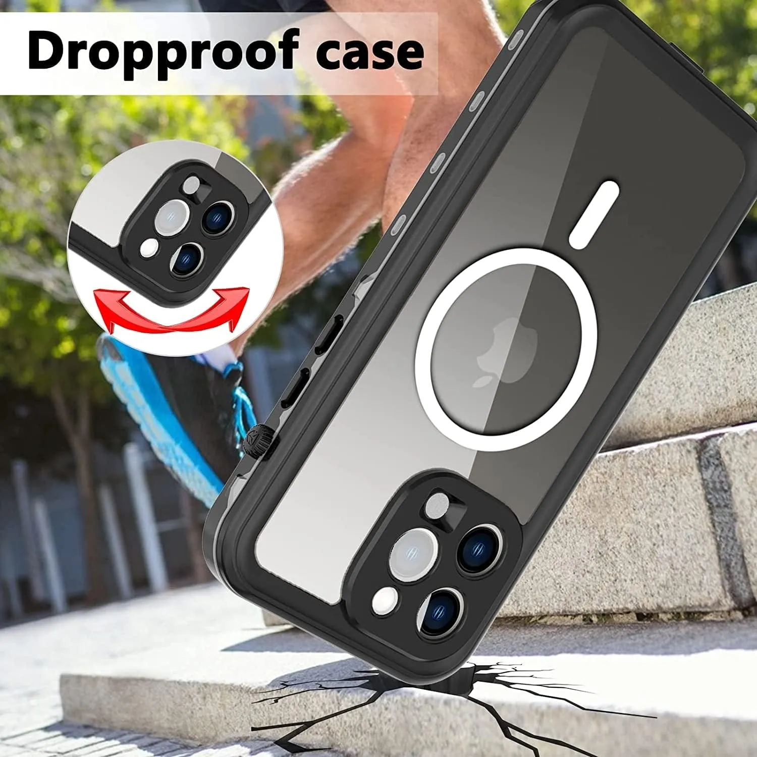 Waterproof Phone Case With Magnetic Charging