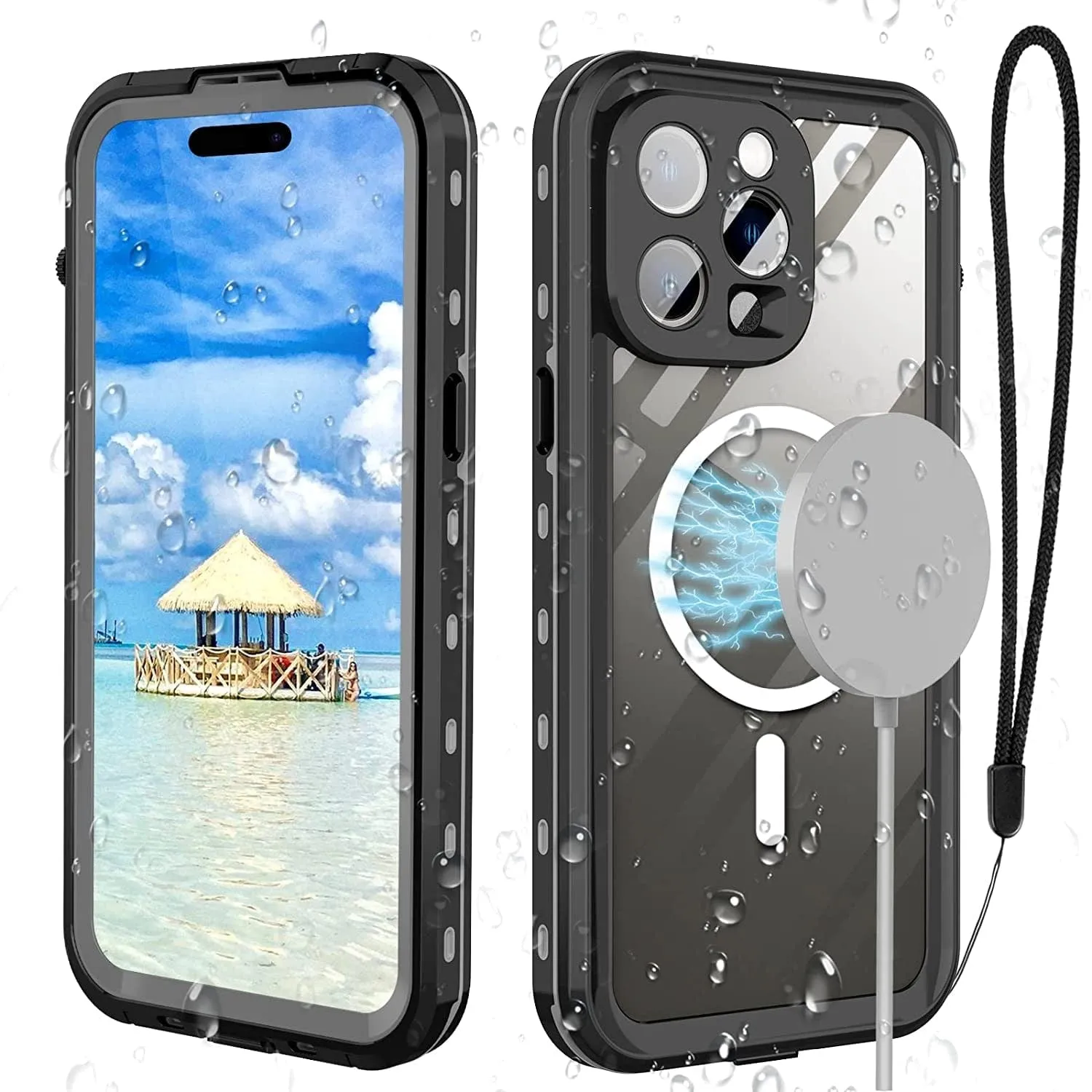 Waterproof Phone Case With Magnetic Charging