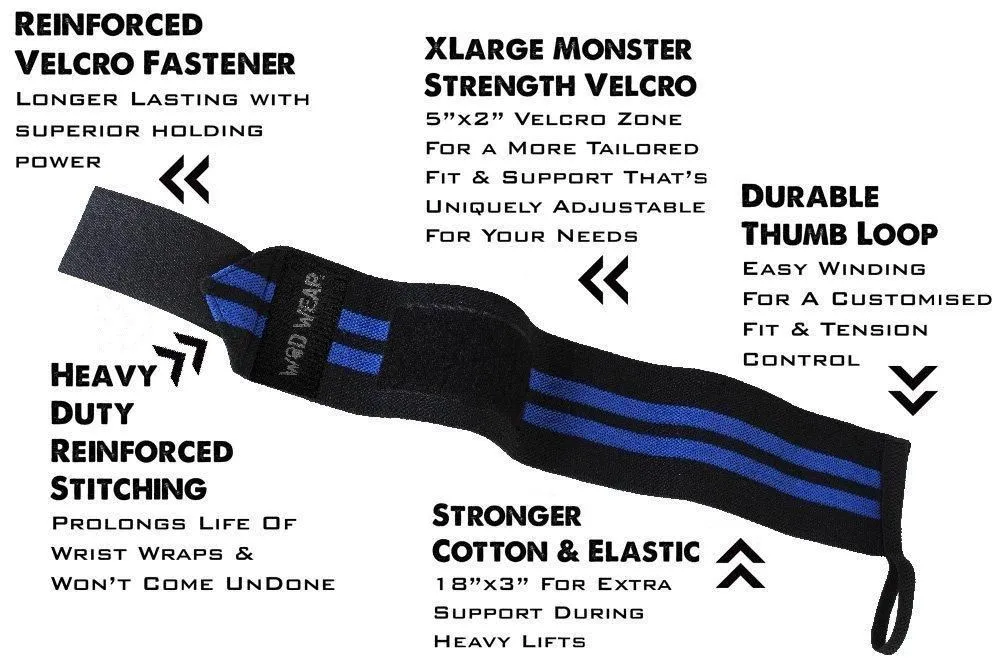 Weightlifting Wrist Wraps - Workout Lifting Straps