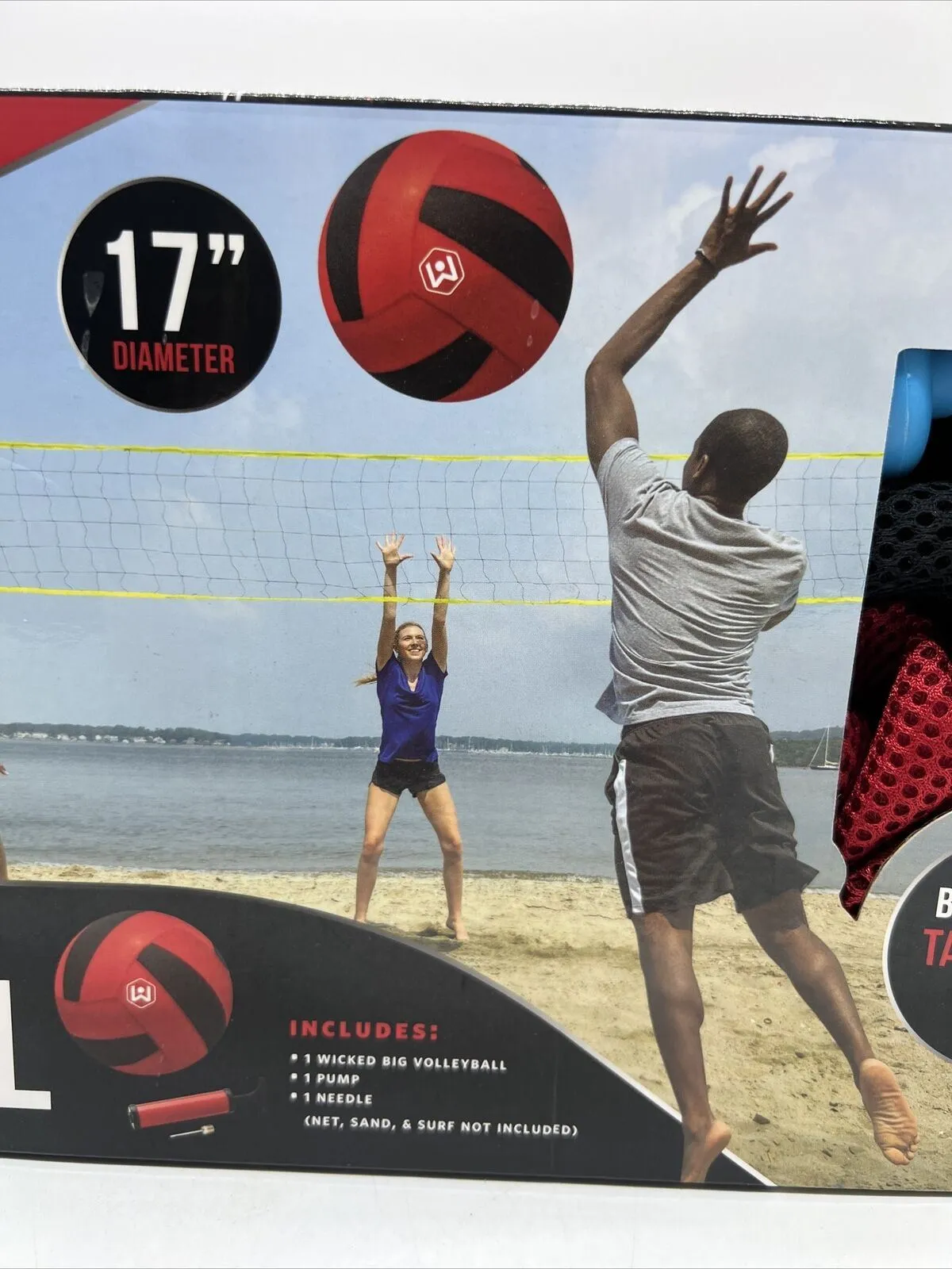 Wicked Big Sports 17 " Volleyball With Pump Backyard Beach Family Games
