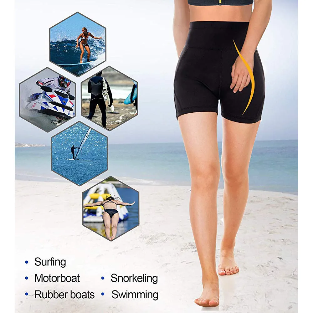 Women Short Wetsuit with Back-Zipper-Pocket