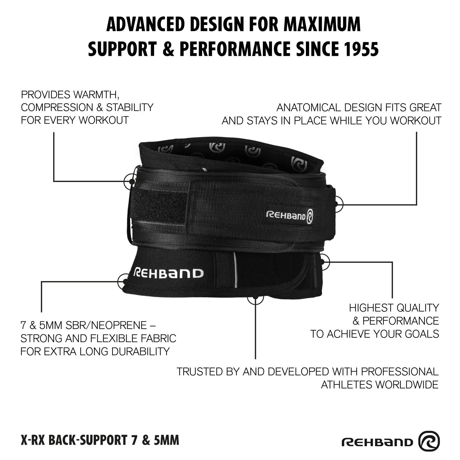 X-RX 2-in-1 Back Support 7mm