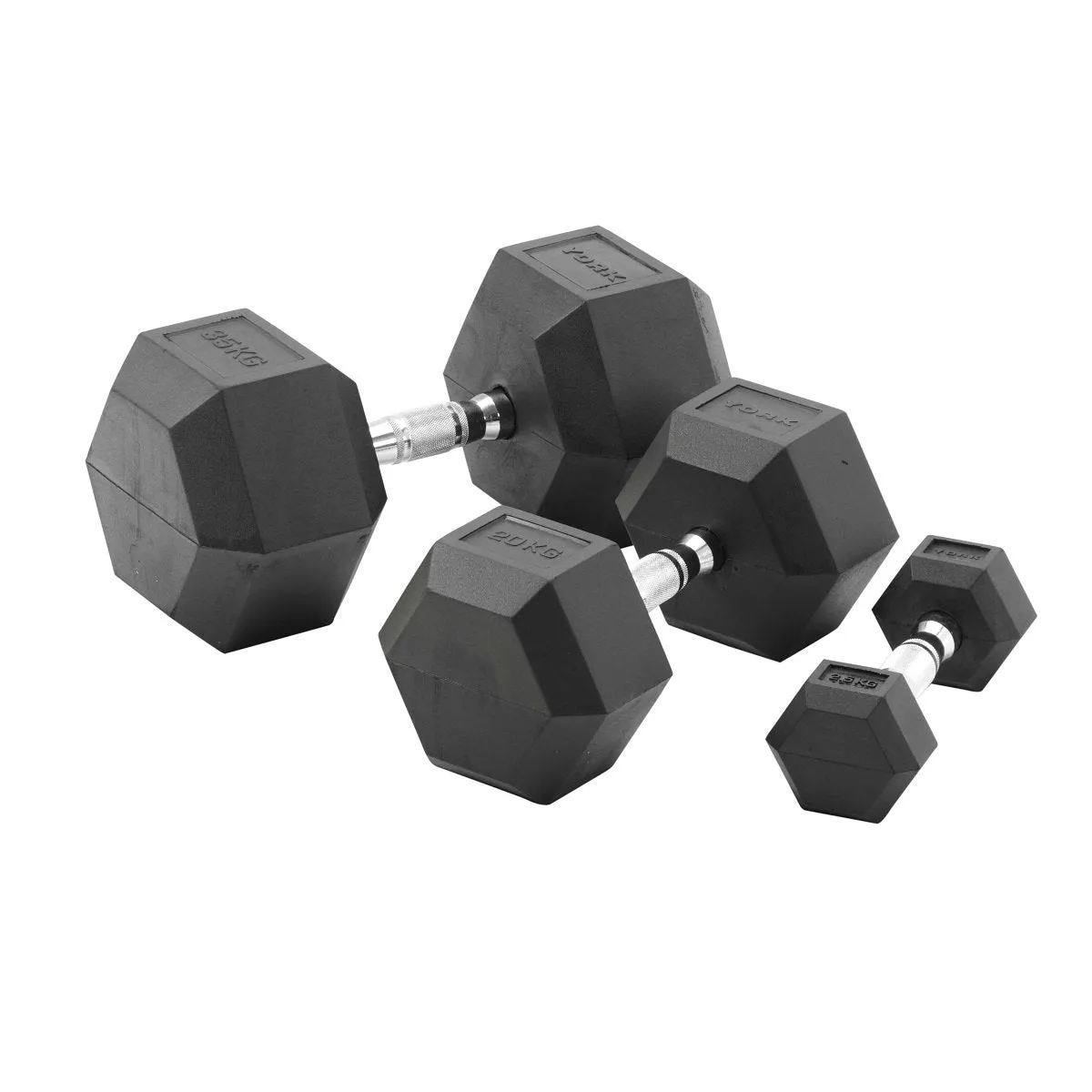 York Barbell Pro Enriched Enviro Hex Dumbbells