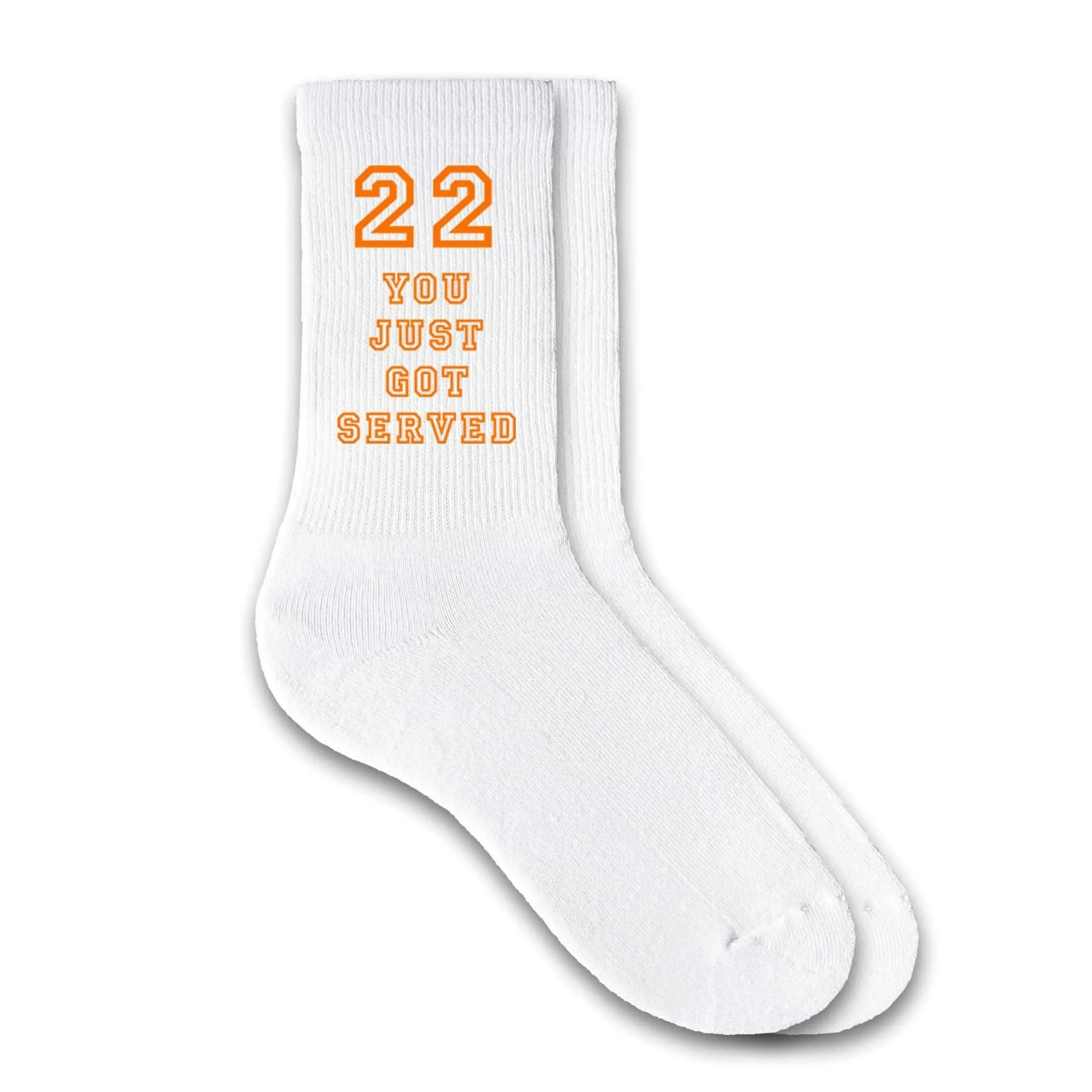 You Just Got Served - Personalized Volleyball Crew Socks