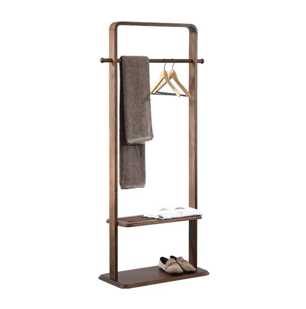 ZCYX Solid Wood Coat Rack Bedroom Floor Storage Hanger Simple Clothes Rack Home Hanger - Hanger Hooks (Color : B)