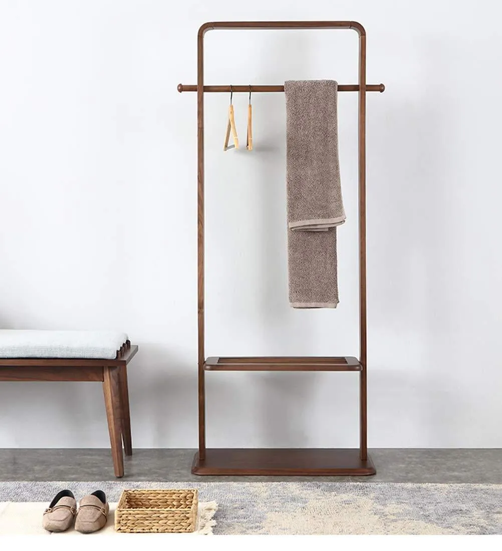 ZCYX Solid Wood Coat Rack Bedroom Floor Storage Hanger Simple Clothes Rack Home Hanger - Hanger Hooks (Color : B)